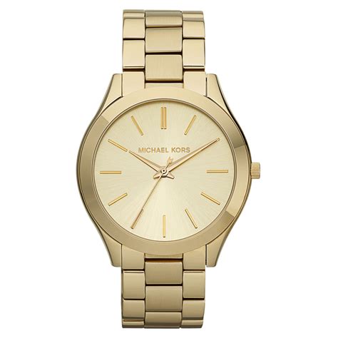 slim runway gold tone michael kors watch|Michael Kors women's runway watch.